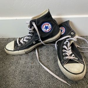 Black leather Chuck Taylor All Star Converse
